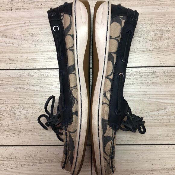 Coach Richelle boat shoes navy coach logo 7 - Picture 2 of 8